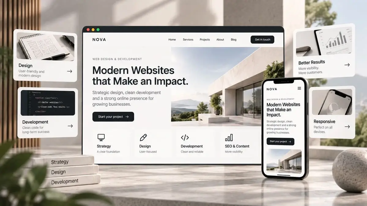 Professionelles Webdesign und Webentwicklung für moderne Unternehmenswebsites
