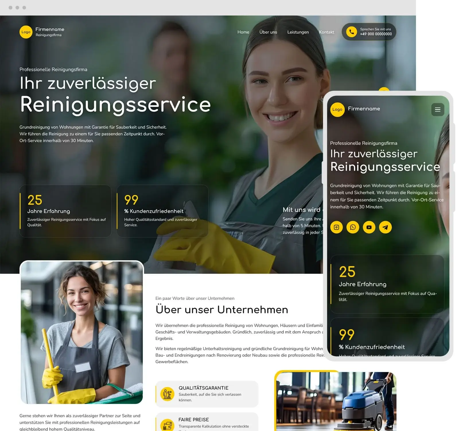 CleanFlow Template Vorschau