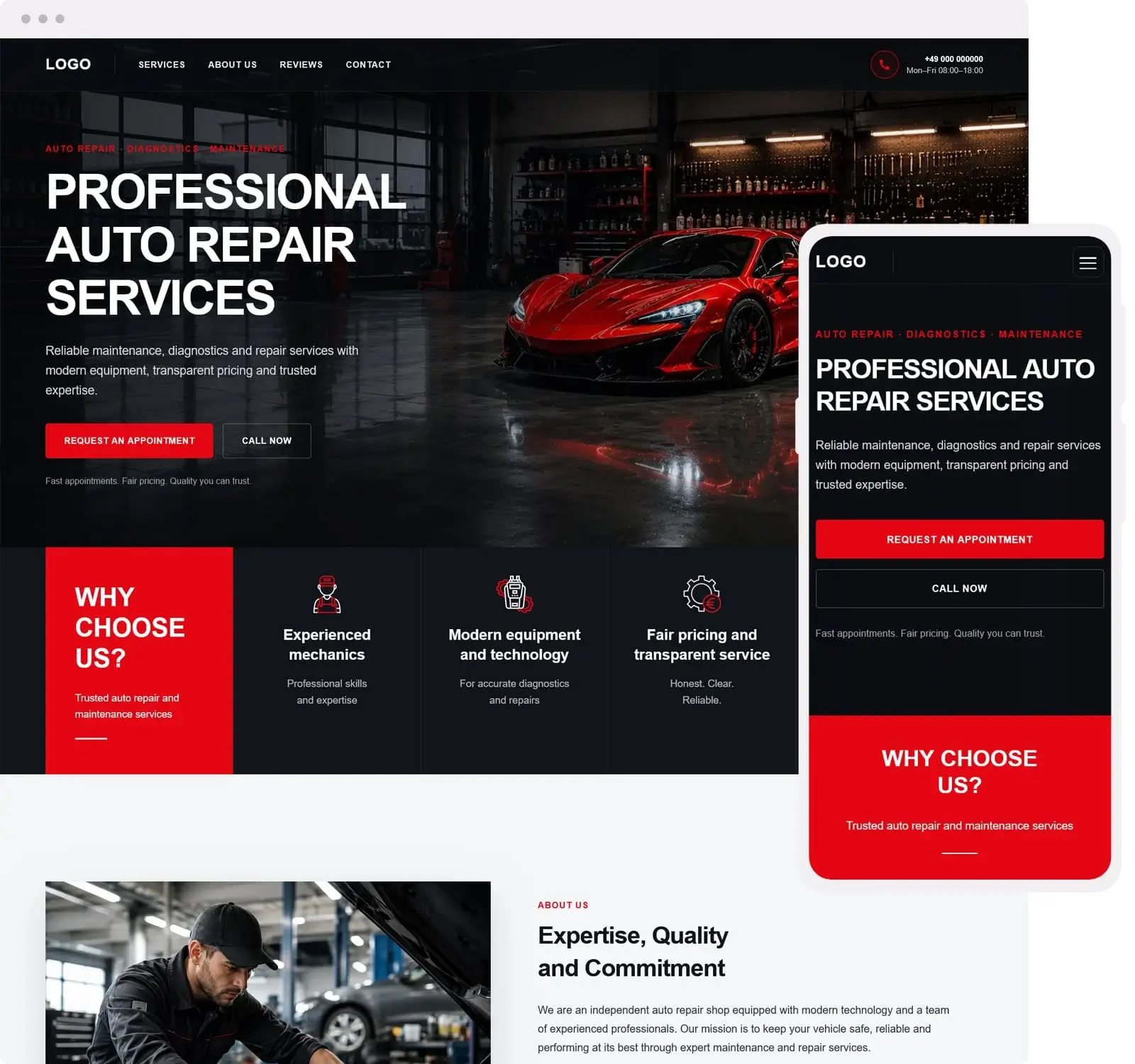 AutoForce template preview