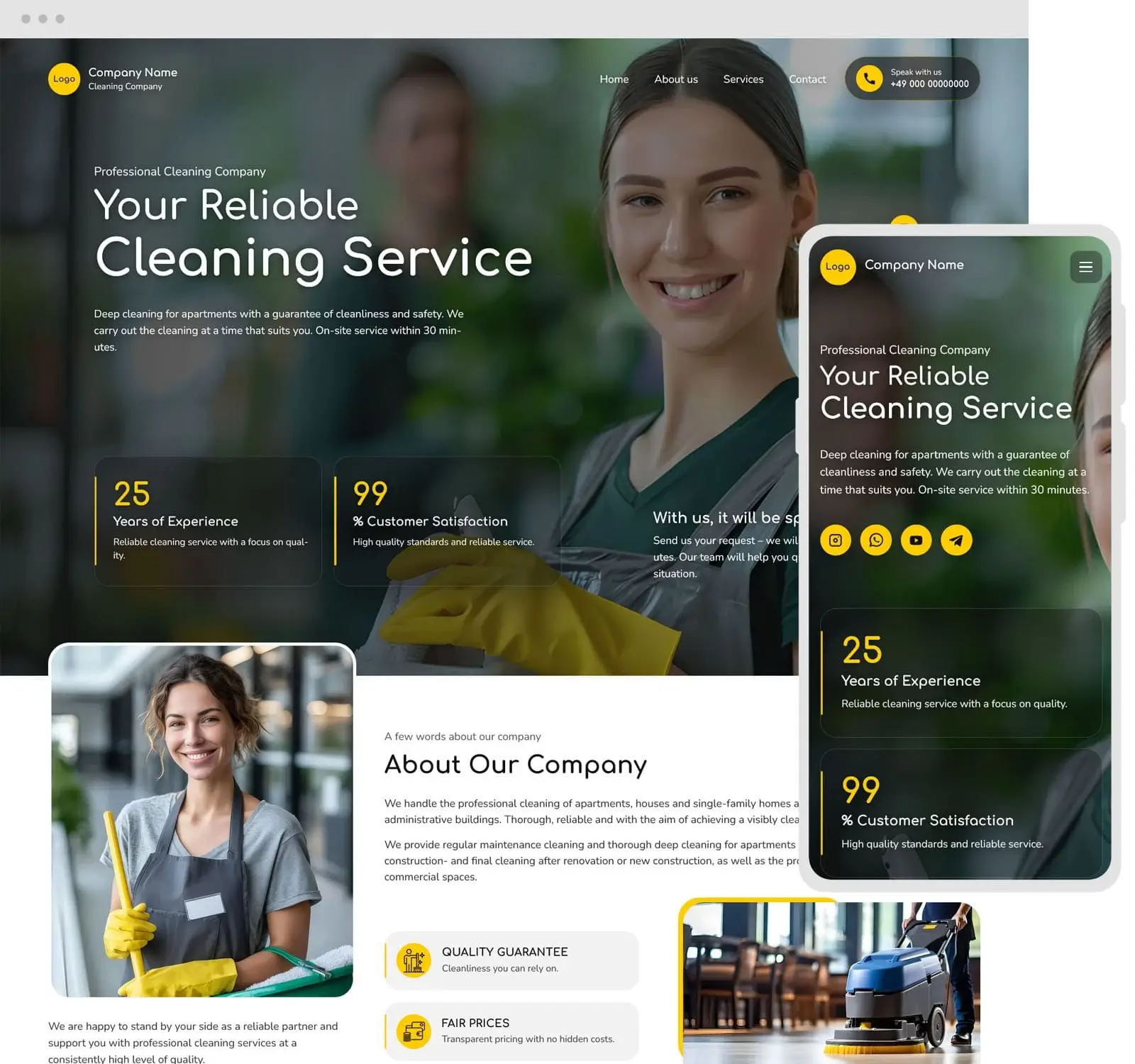 CleanFlow template preview